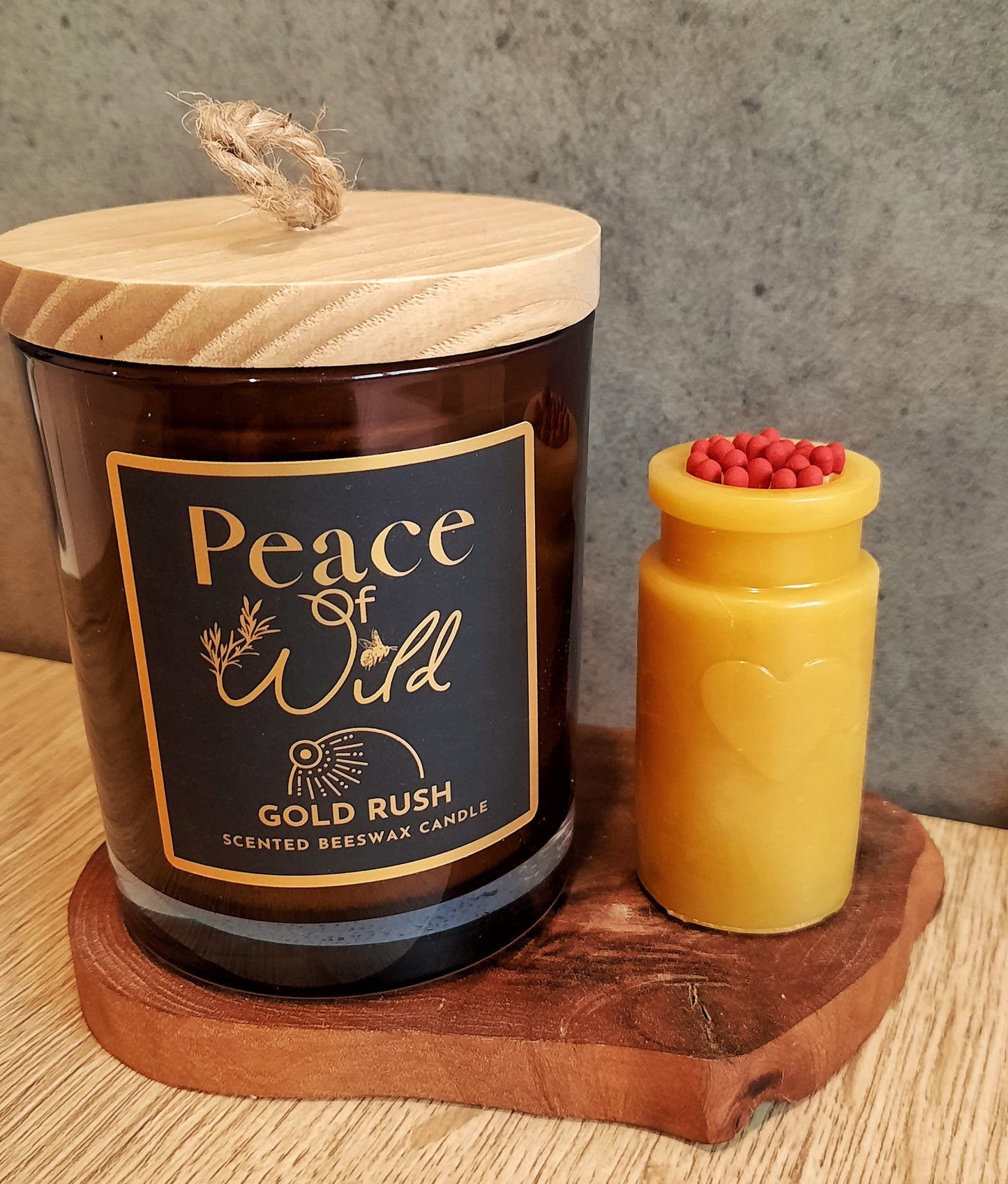 BEESWAX MATCH & STRIKER SET
