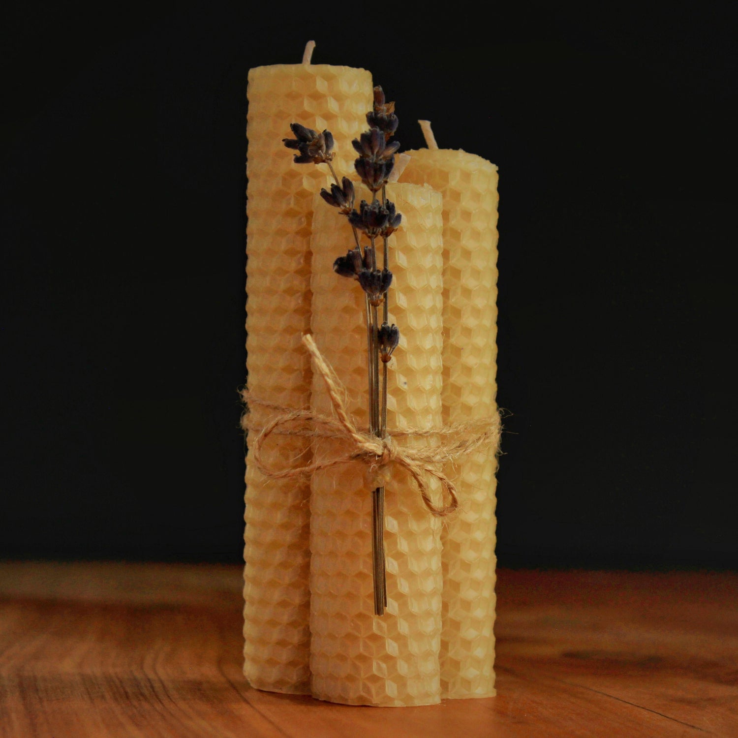 NZ beeswax honeycomb pillar candles